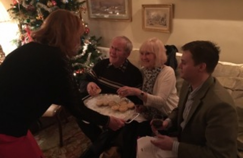 Members tuck in to mince pies and wine